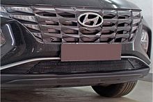 Защита радиатора Hyundai Tucson 2021- black низ ПРЕМИУМ
