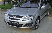 Накладки на передние фары (Реснички) Lada (ВАЗ) Largus 2012-2020