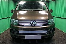 Защита радиатора Volkswagen T6 (Multivan,Caravelle) 2015- (6 частей) chrome верх